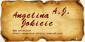 Angelina Jokičić vizit kartica